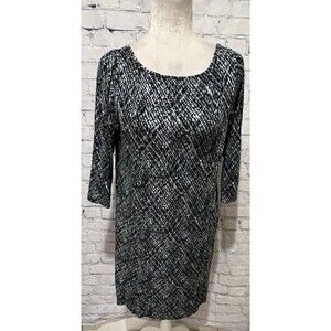 J. Jill Wearever Collection Dress Women’s Boat Neck 3/4 Sleeves Stretch S Petite